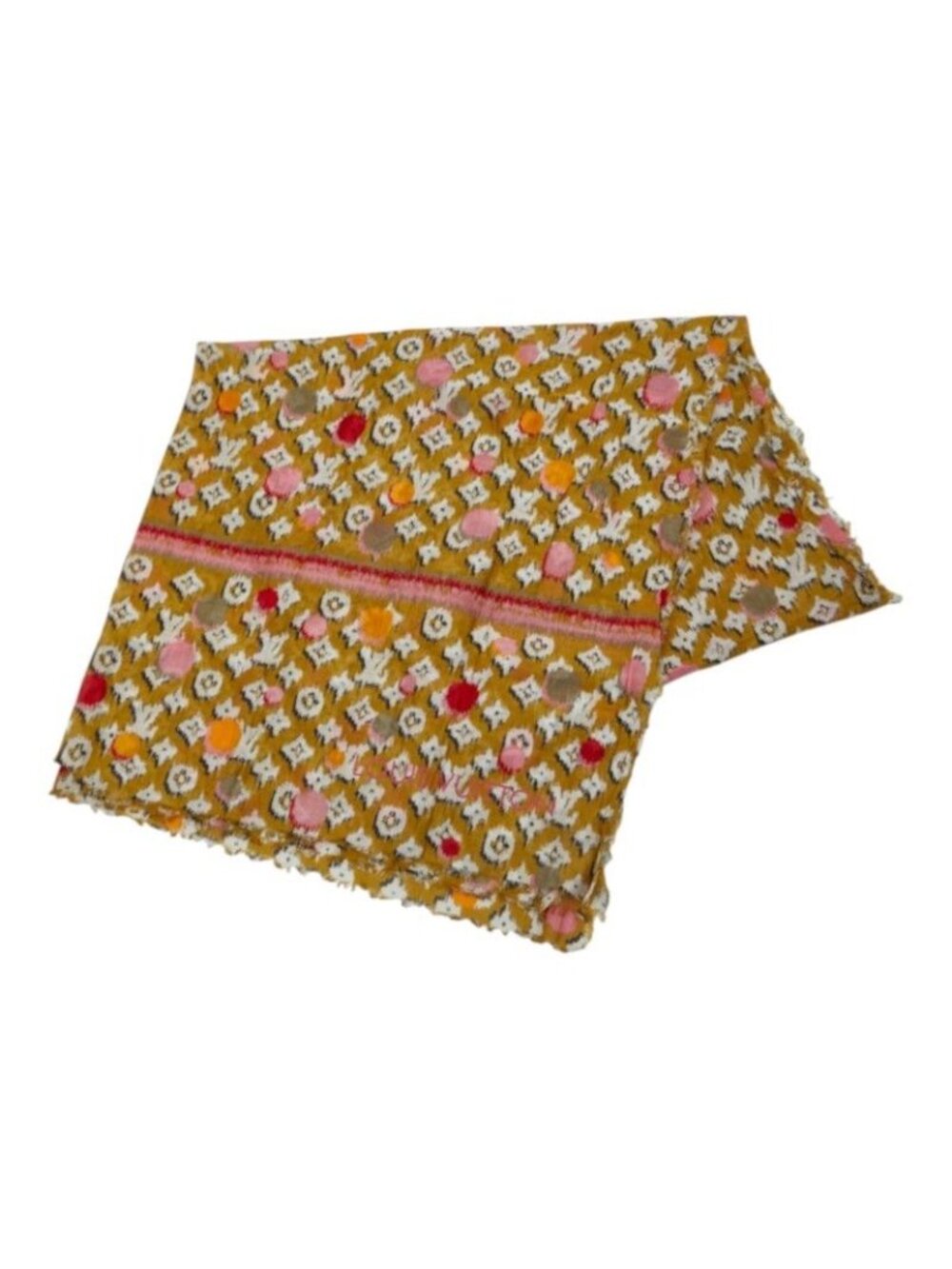 Louis Vuitton Shawl Monogram Multicolor Cotton Scarf